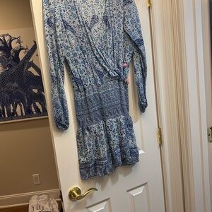 Bell est. 2000 Blue Patterned Long Sleeve Dress